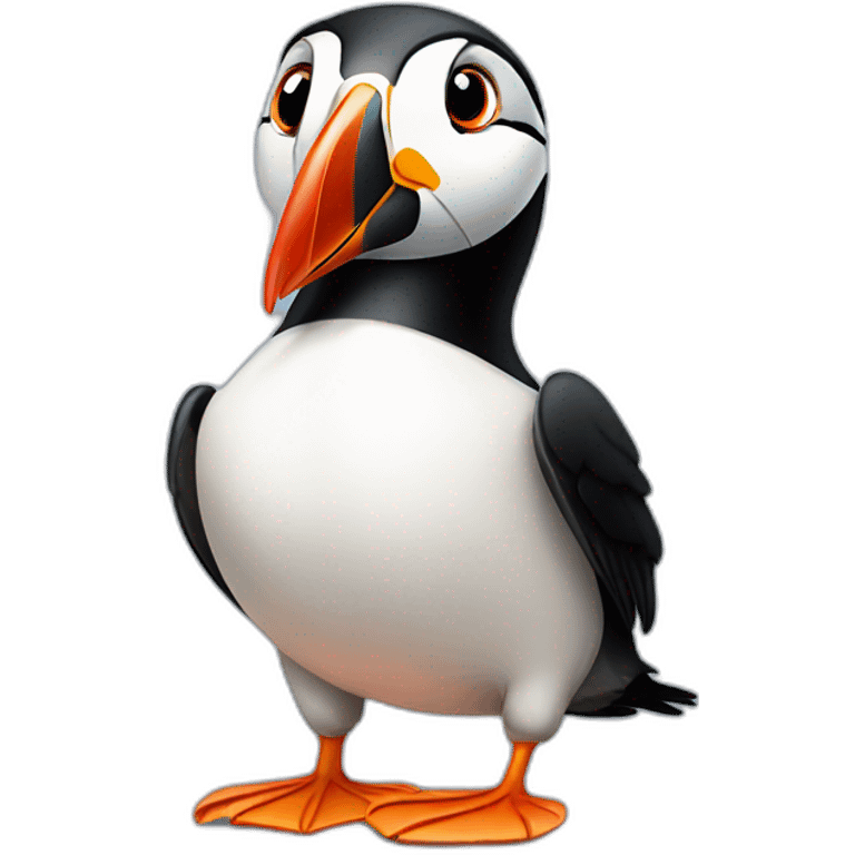 puffin mascot very sad emoji