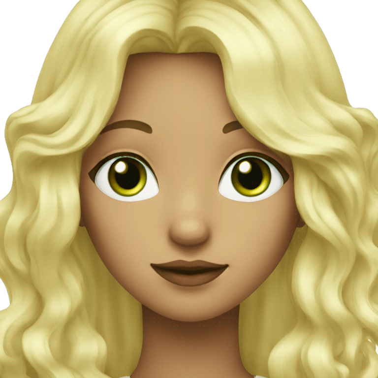 a musician girl with green eyes and blond hair emoji