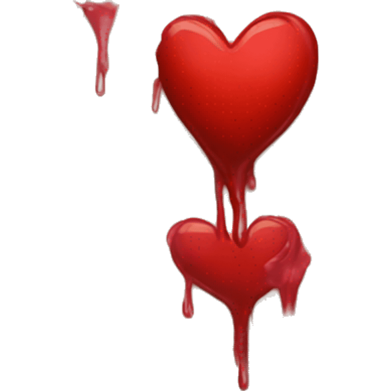 bleeding red heart emoji