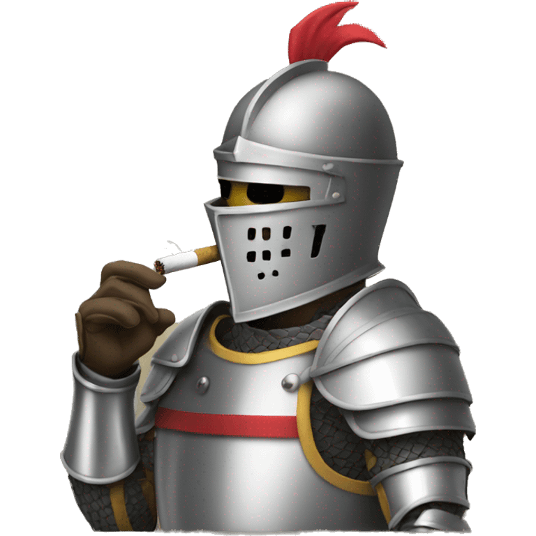 knight smoking cigarette emoji