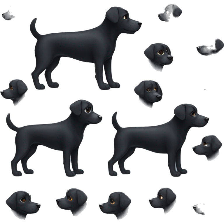 Black dog emoji