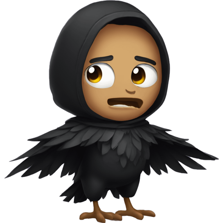 raven in an evil costume emoji