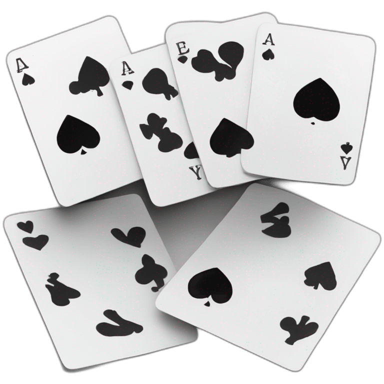 Black and white card deck emoji