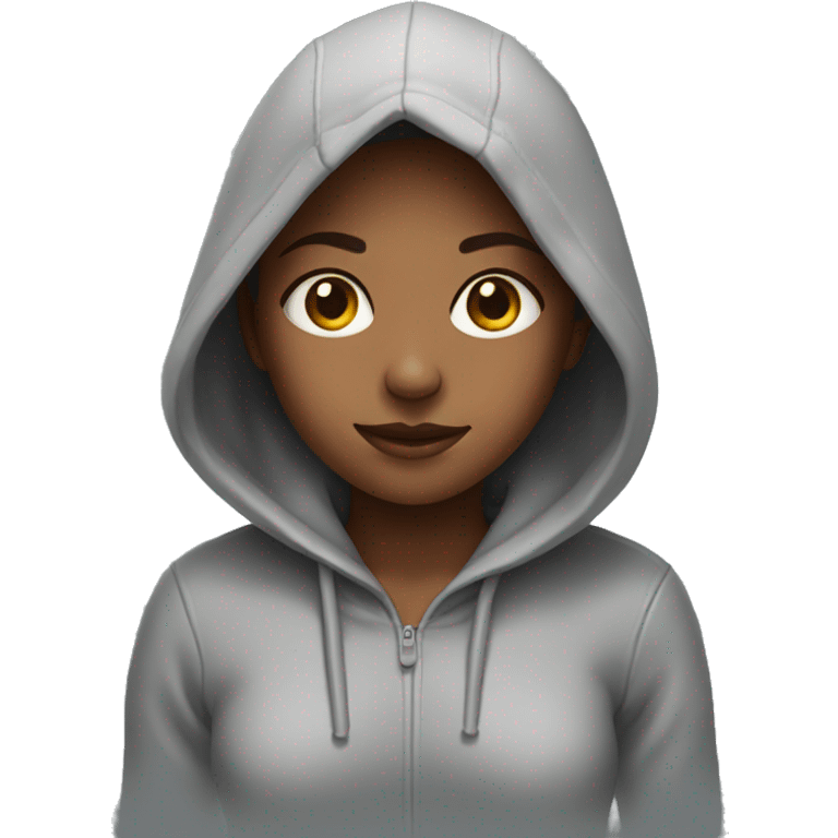 Girl wearing a hoodie emoji