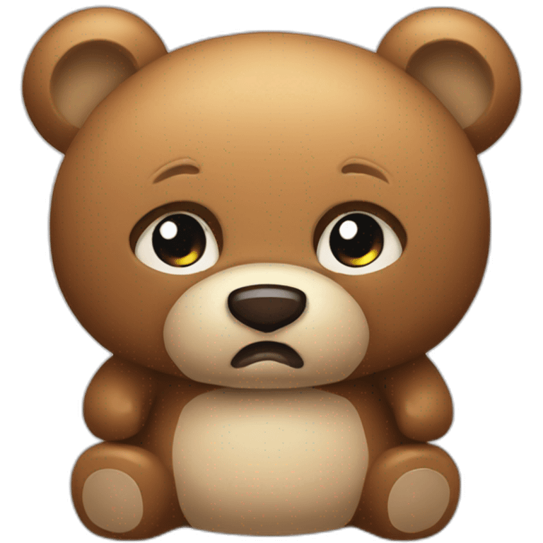 angry cute cuddly bear toy emoji