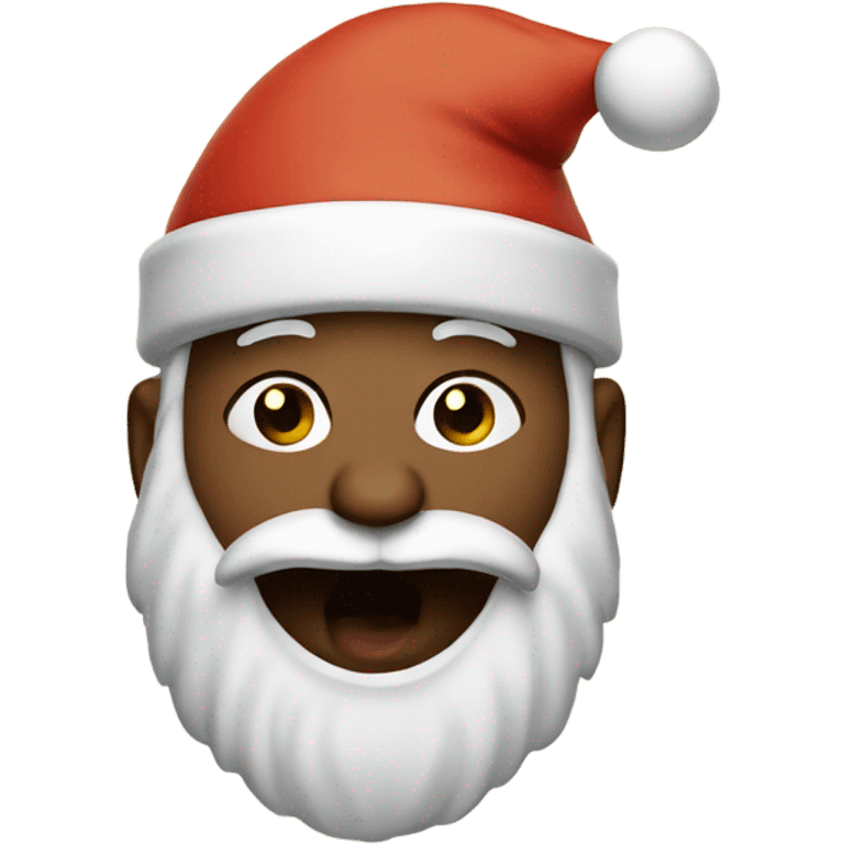 Indian Santa singing Christmas songs  emoji