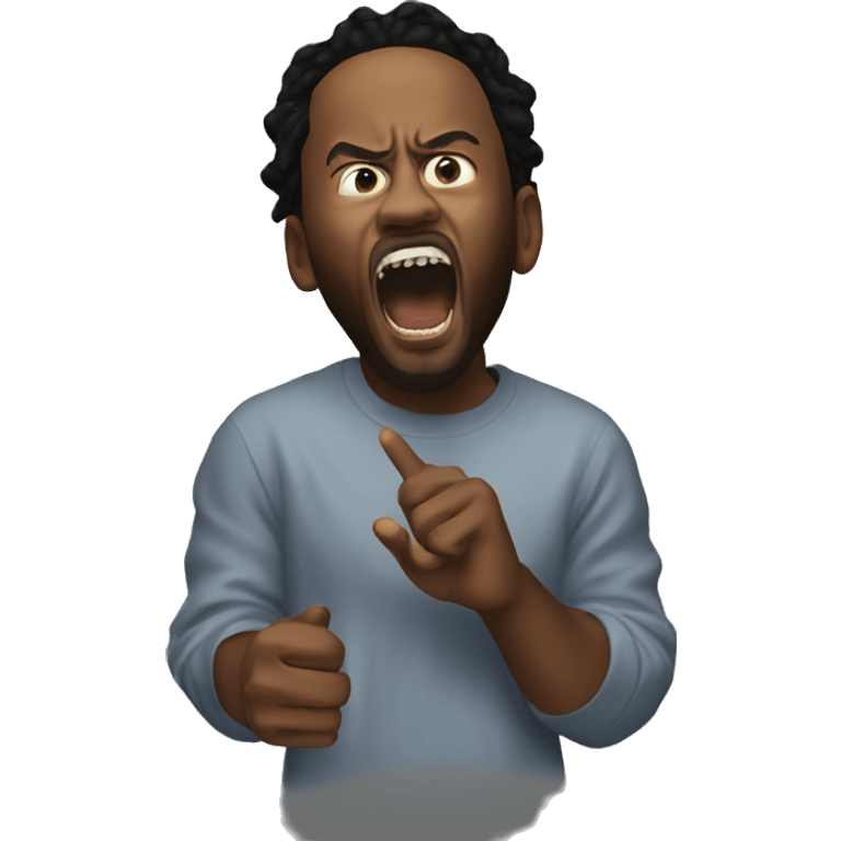 Kendrick Lamar yelling  emoji