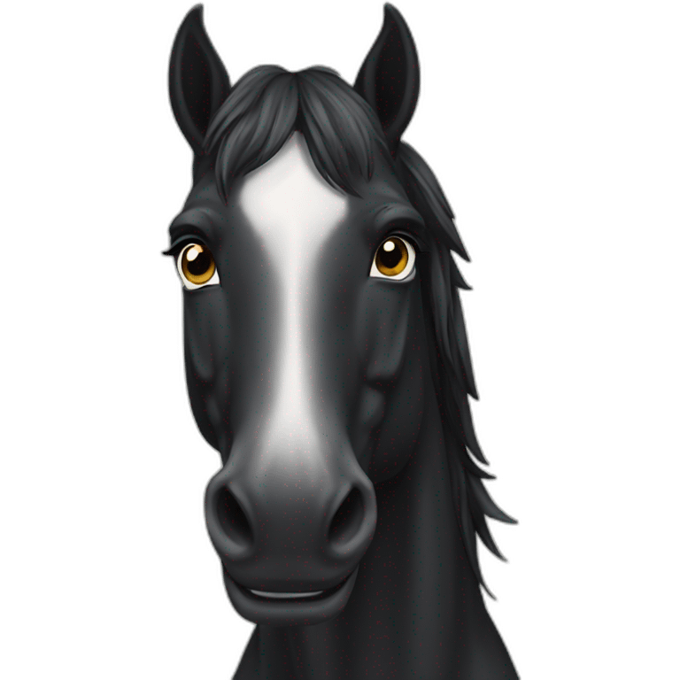 blach horse emoji