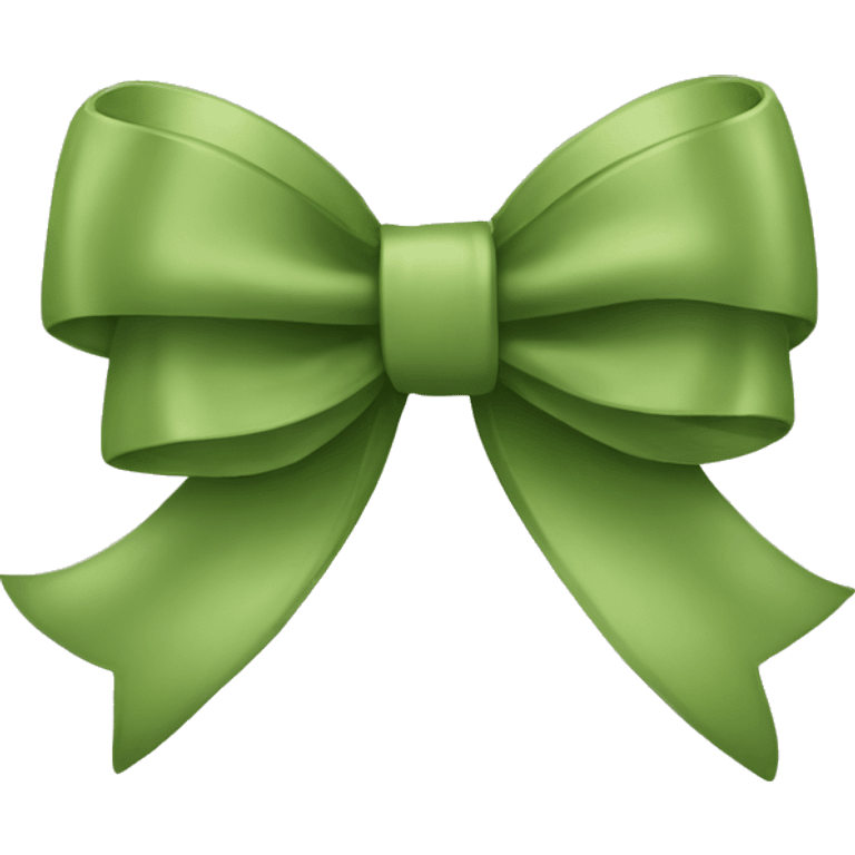 Matcha colored bow emoji