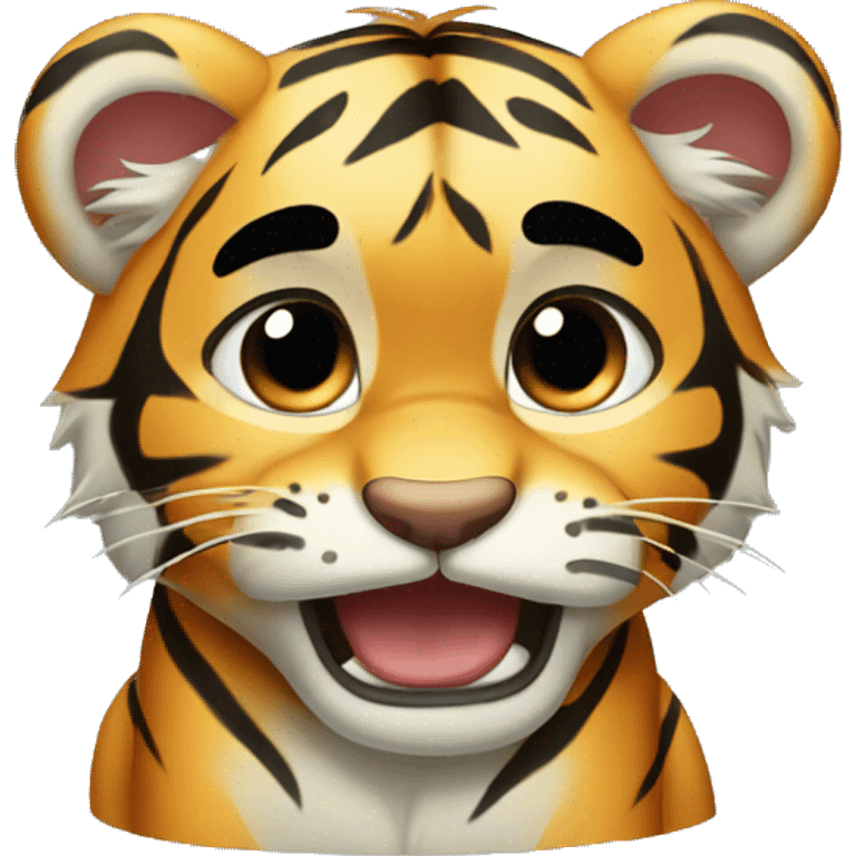 tiger cub crying sad emoji