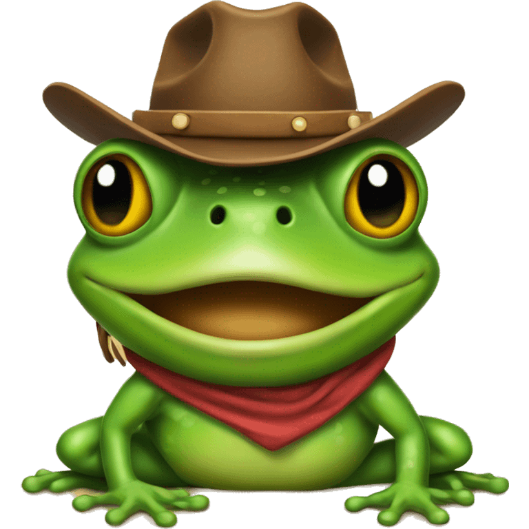 Cowboy frog emoji