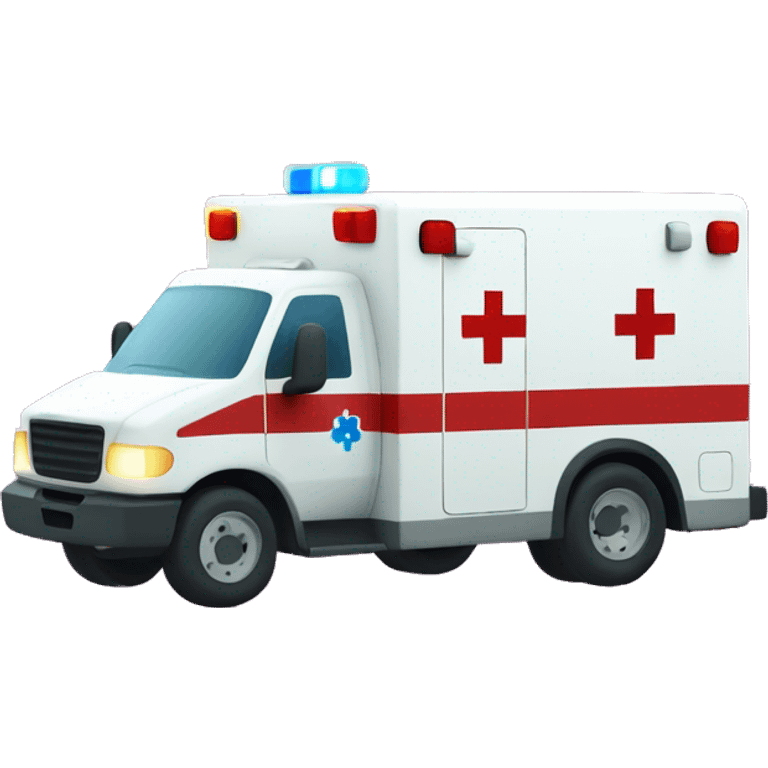 Ambulance with sparkles around it emoji