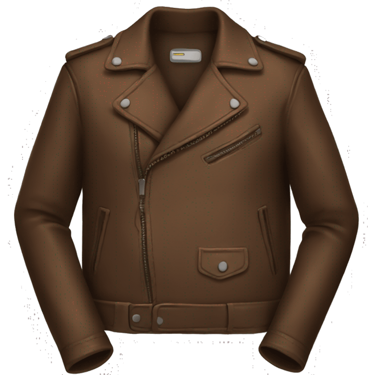 Brown leather jacket emoji