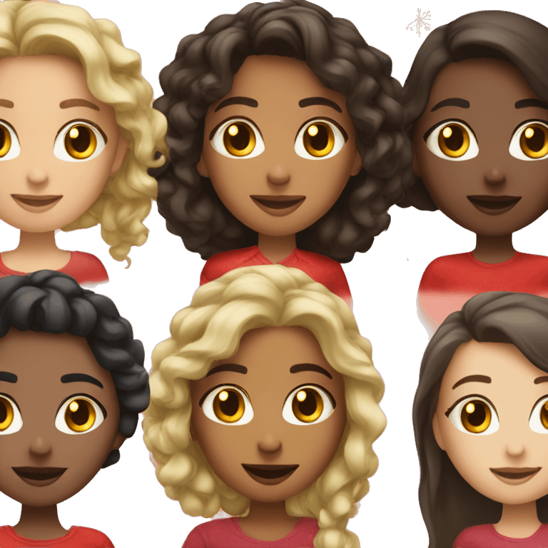 5 Christmas girls emoji