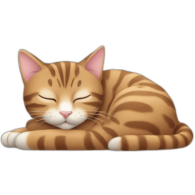 cute tabby cat sleeping emoji