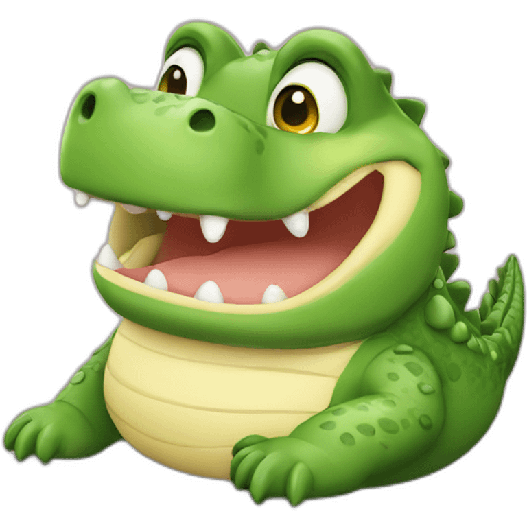 Cute little Chubby Crocodile  emoji