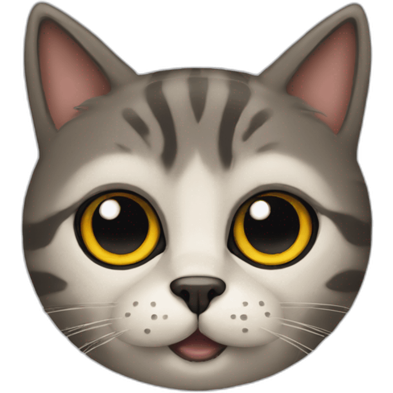 cat with owl’s eyes and dog nose emoji