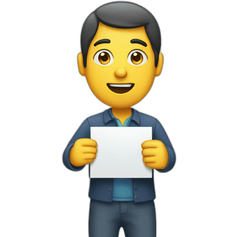 man holding info sign emoji