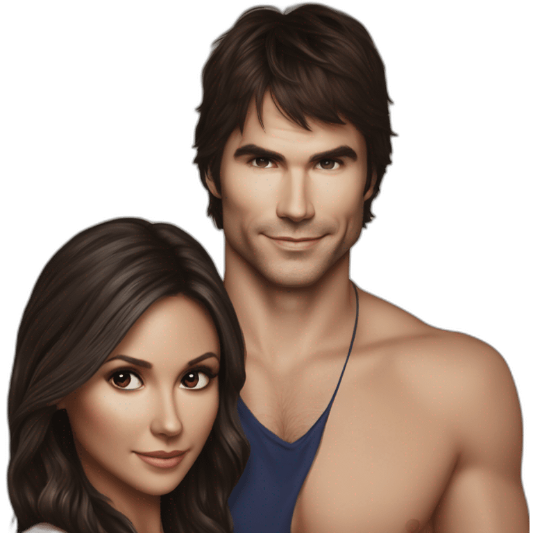 Ian Somerhalder embrasse Nina Dobrev emoji