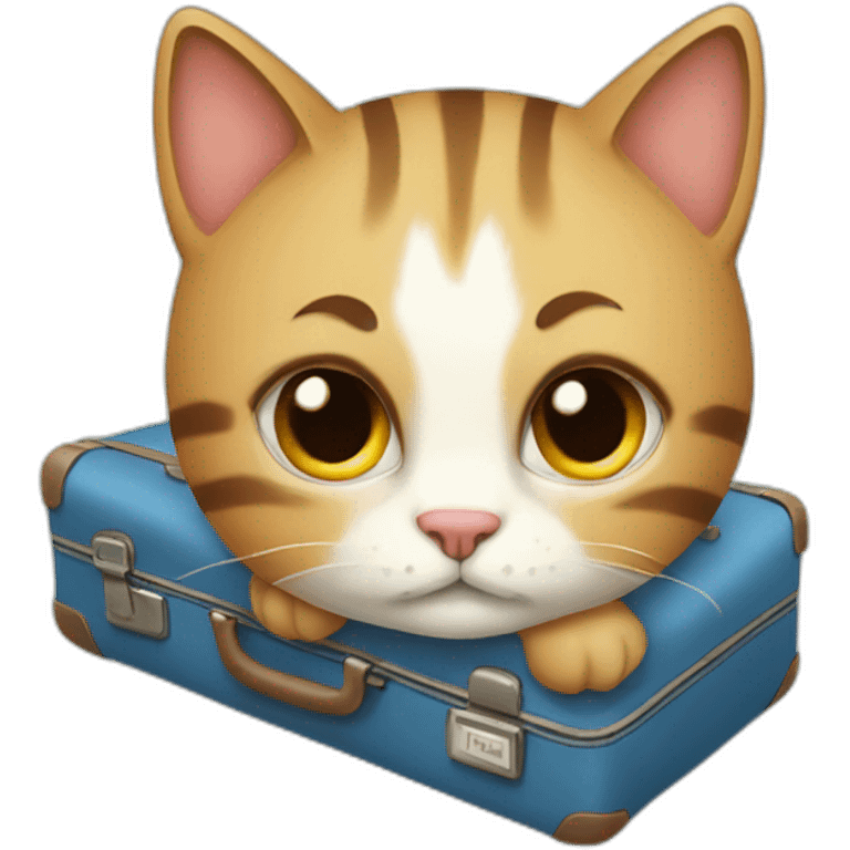 cat with the suitcase emoji