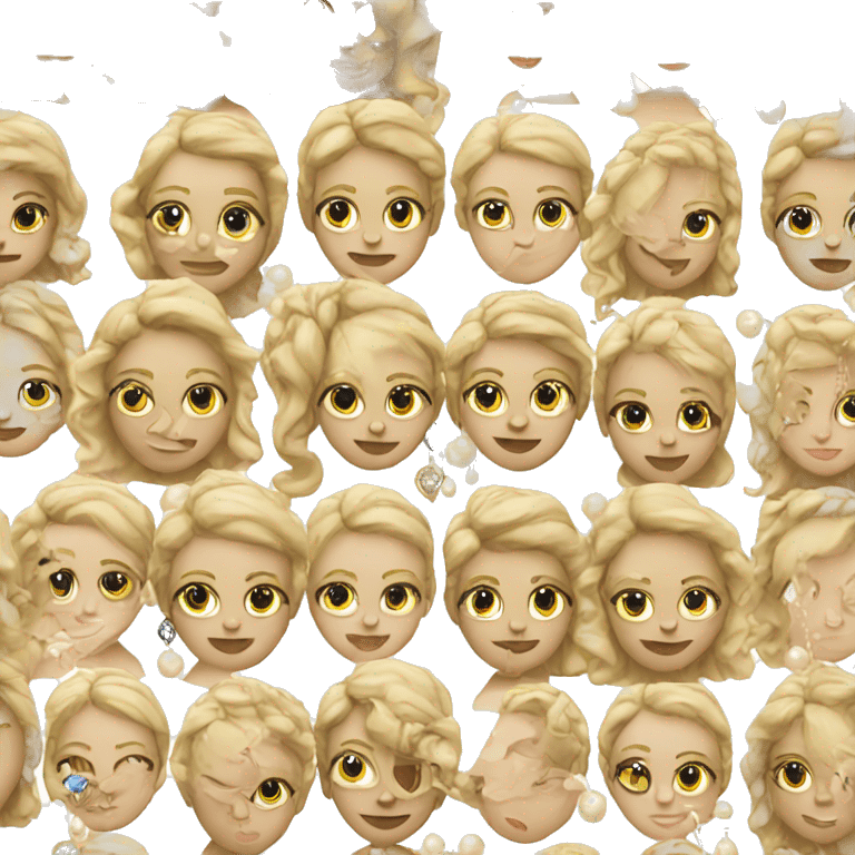 Blonde girl with pearl earrings emoji