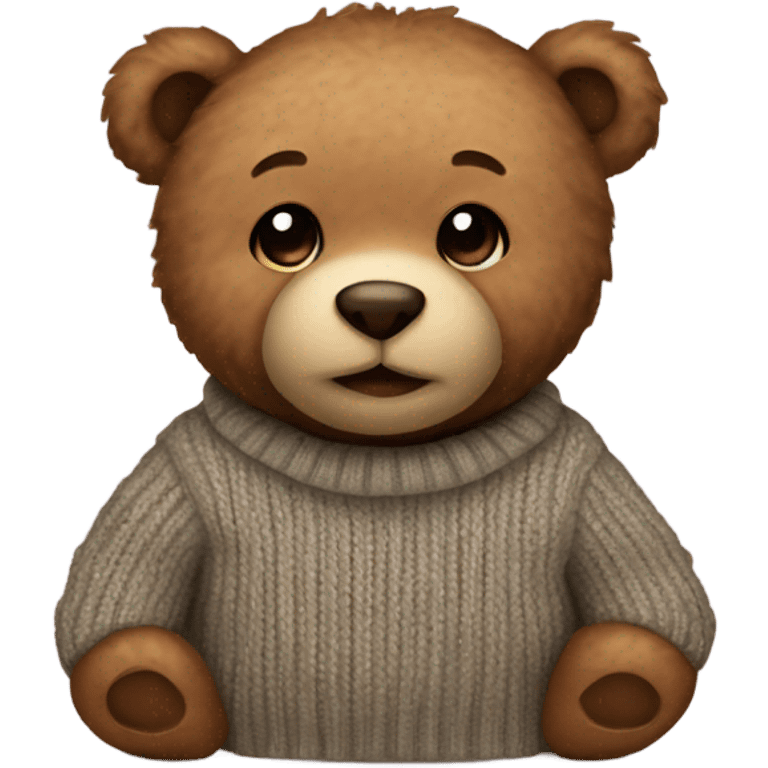 Teddy bear with sweater emoji