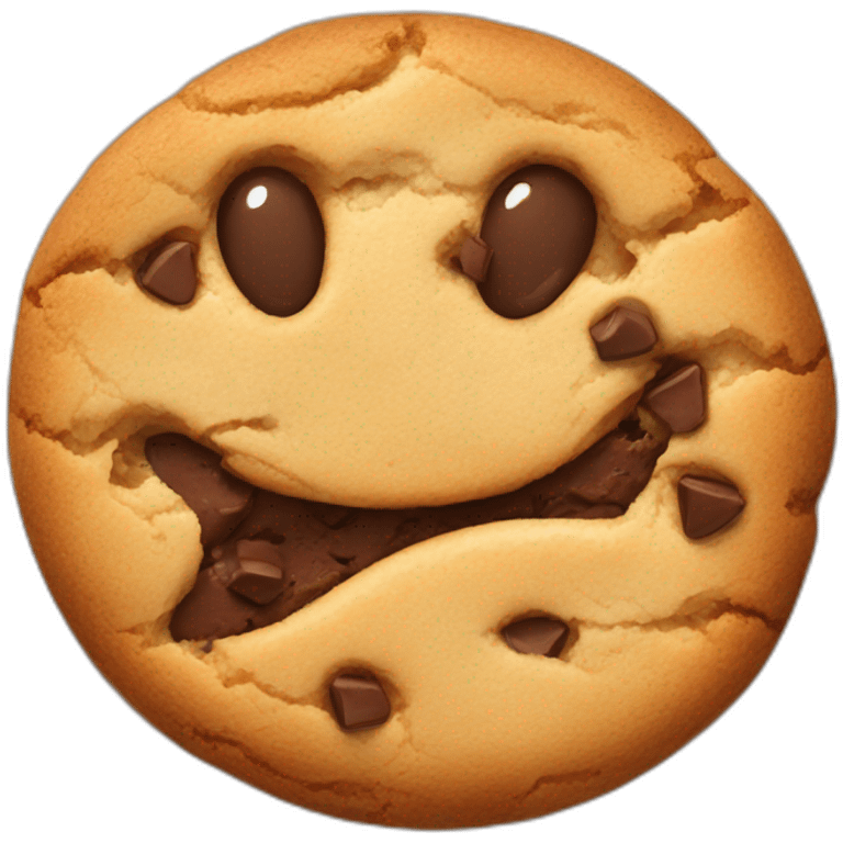 Cookie eating a cookie emoji