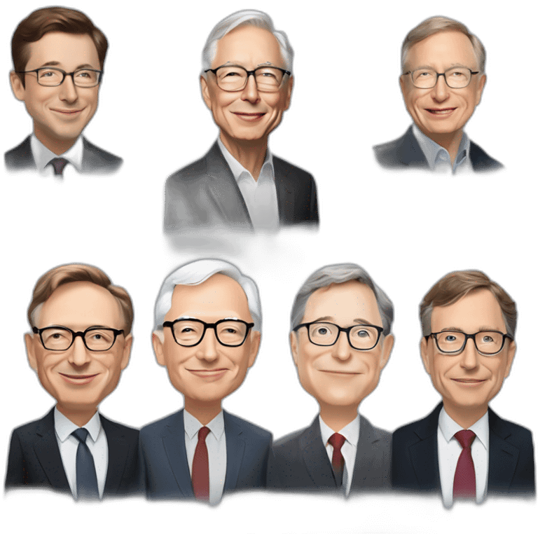 Elon musk, Jeff bezos, bill gates, Warren buffet, Bernard Arnault emoji