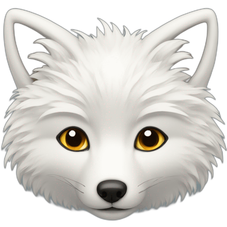 white fluffy fox emoji