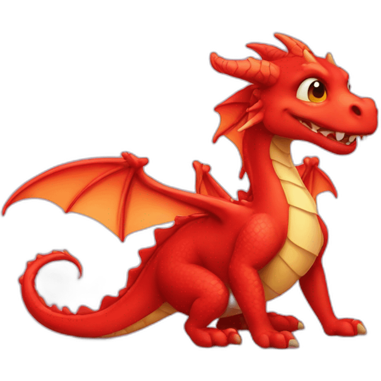 Cute red dragon  emoji