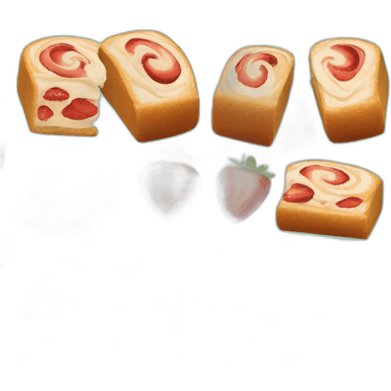 strawberry-roll-cake emoji