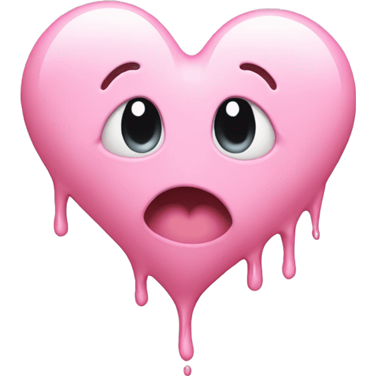 Light pink melting heart emoji