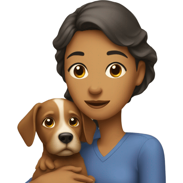 Mother with child and dog emoji