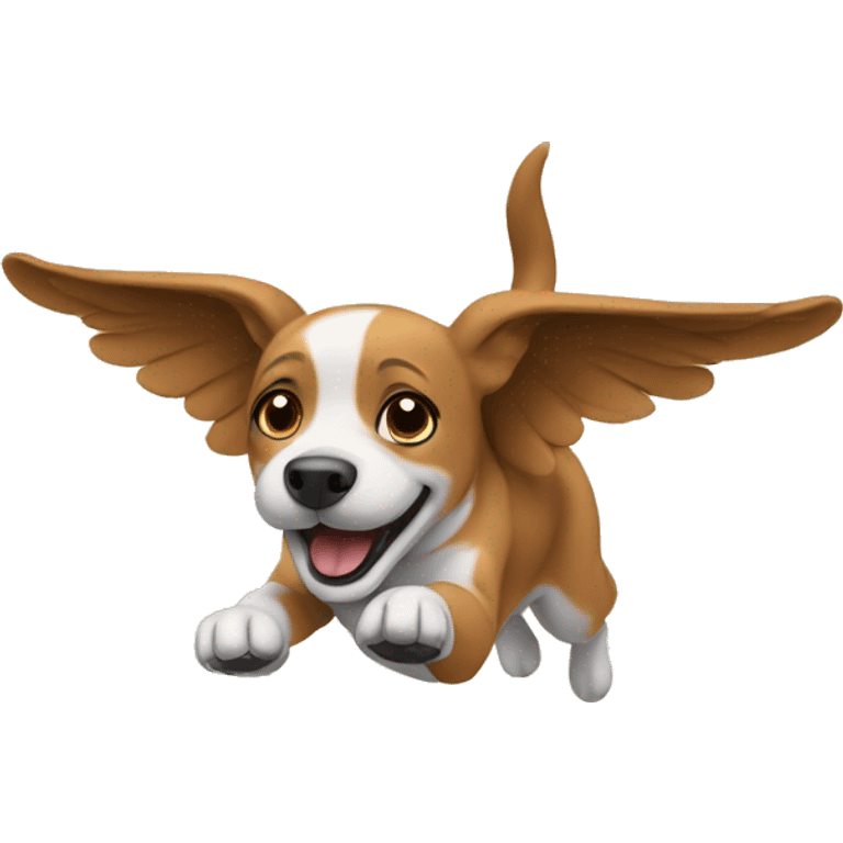 Dog flying  emoji