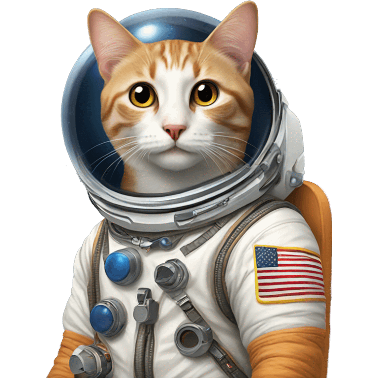 CAT with a Astronaut codtume  emoji