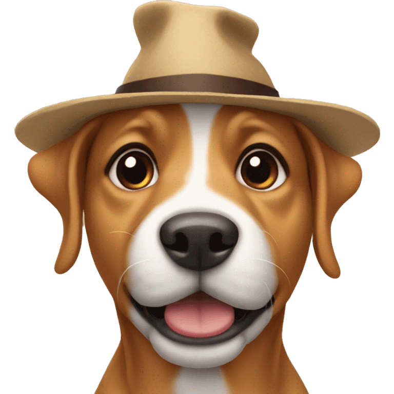 Dog wearing a hat emoji