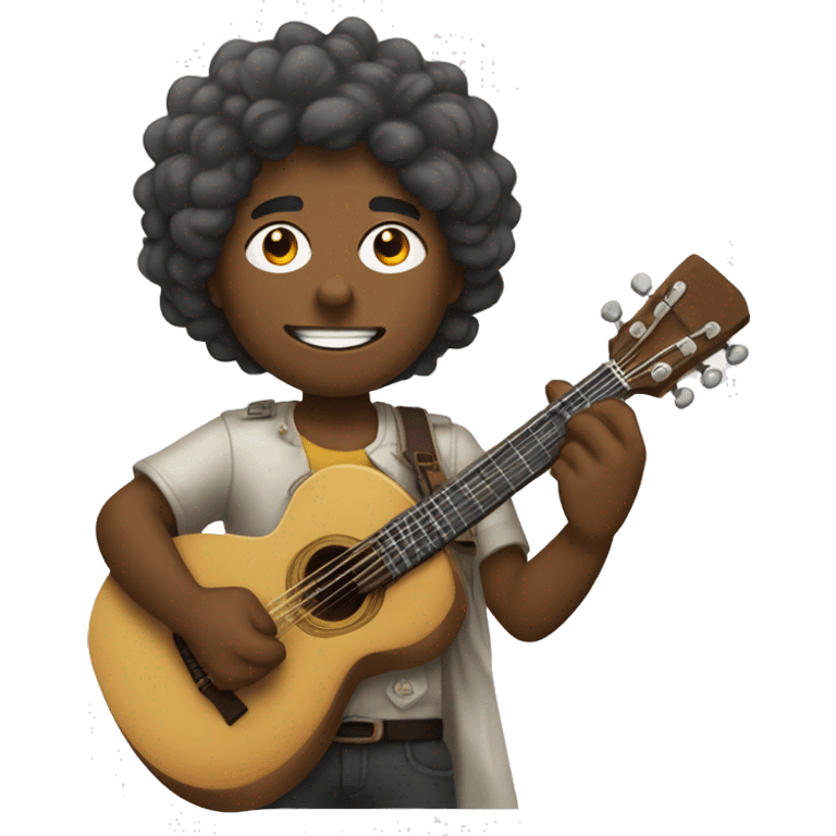 um senhor gaúcho com seu violão emoji