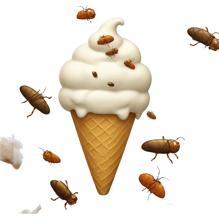 ice cream with the flavor of insects  emoji