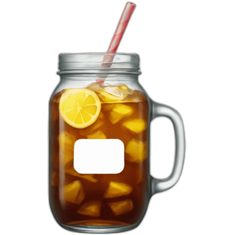 Ice tea in mason jar emoji