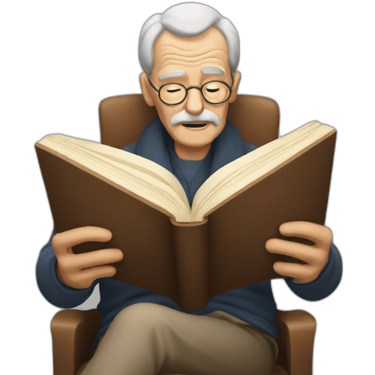 reading old man emoji