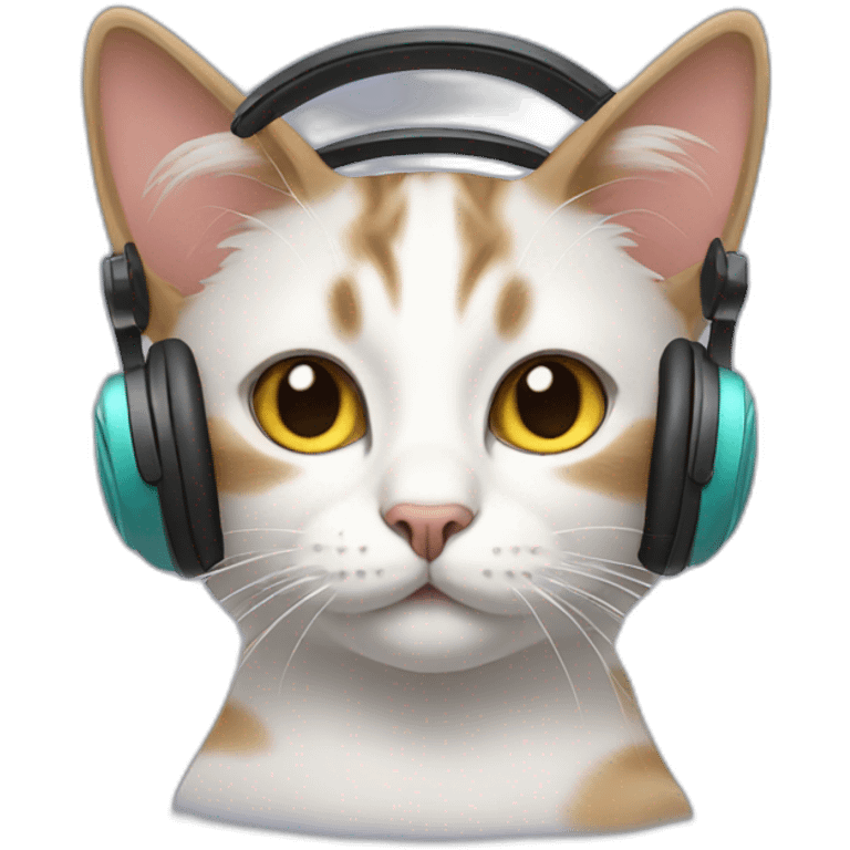 cat in headphones emoji