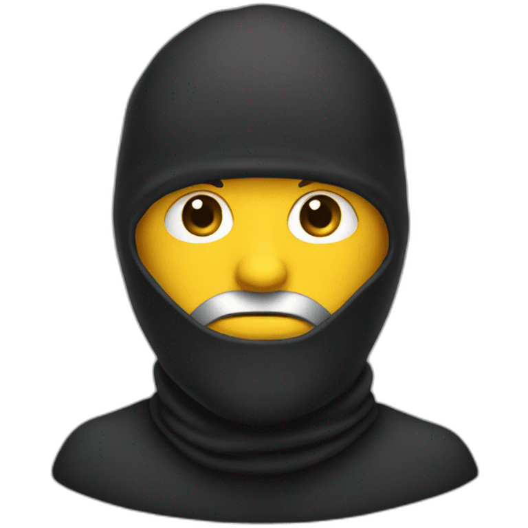 man with a balaclava emoji