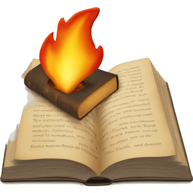 fire coming out of a book emoji