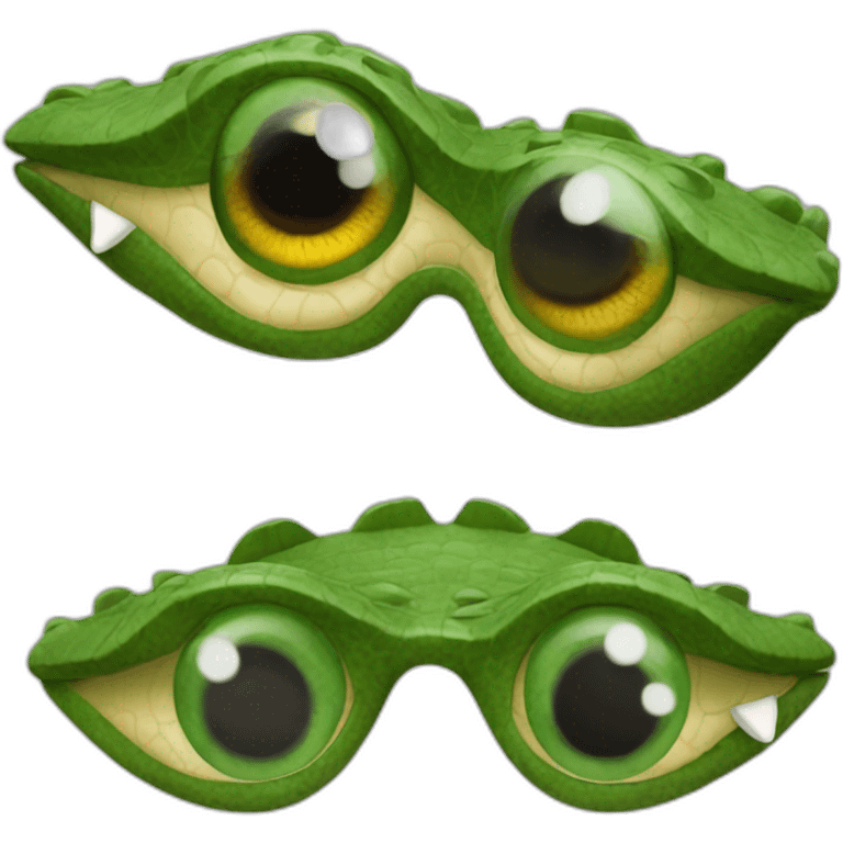 Ojos de cocodrilo emoji