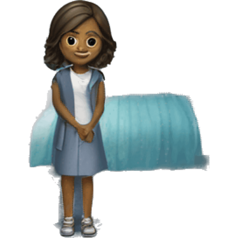 American Girl interior room of house with blue carpet, and gray walls  emoji