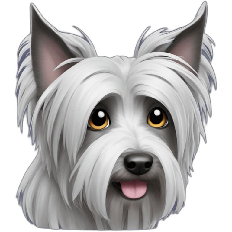 witchy Skye Terrier long hair emoji