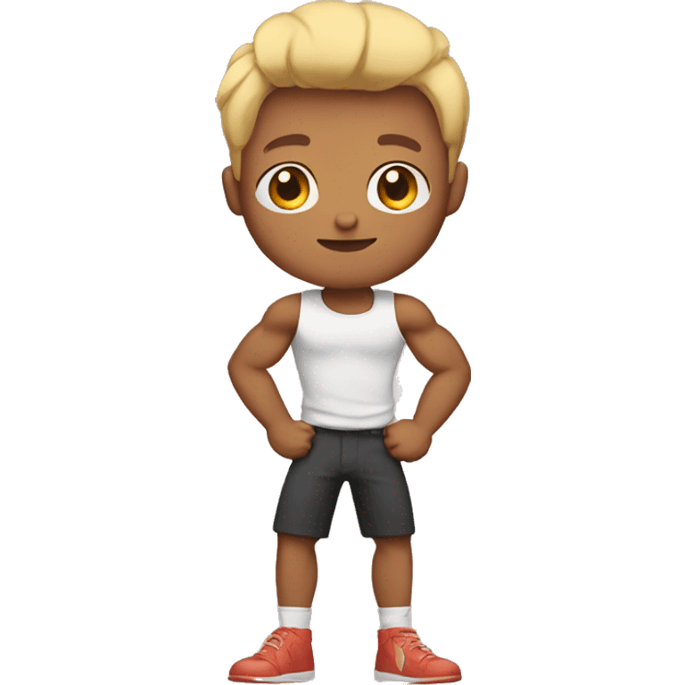 Boy with muscles emoji