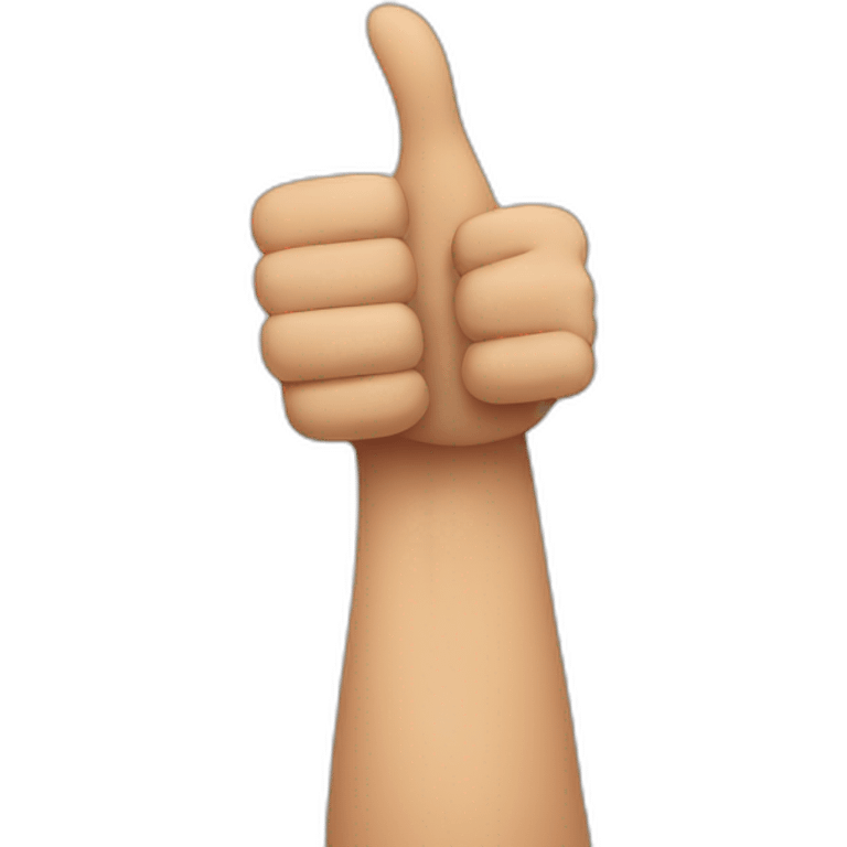 Half thumbs up emoji