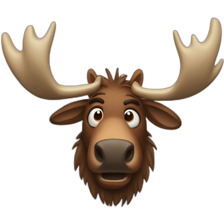 Angry moose emoji