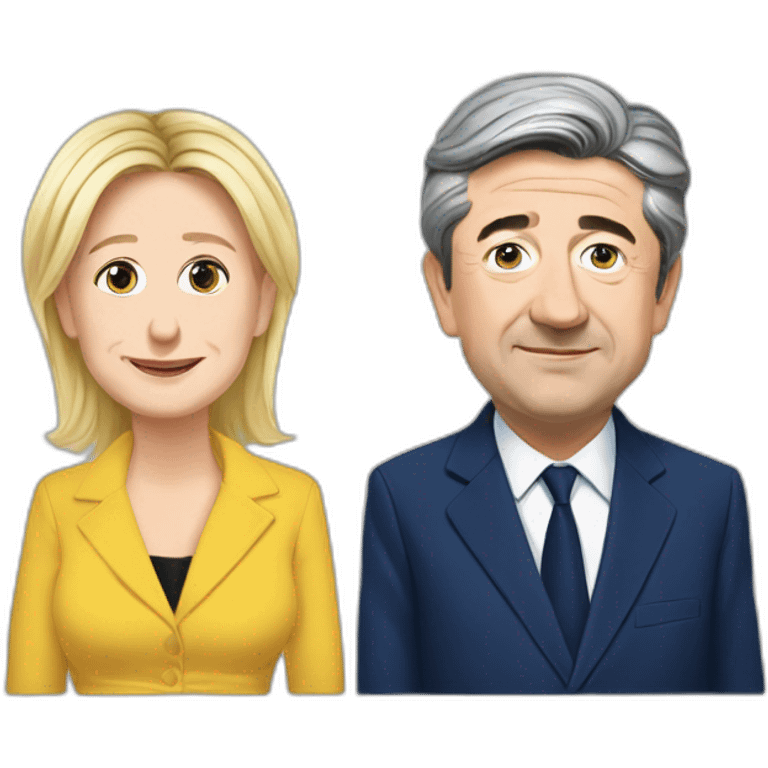 Le Pen et Melenchon emoji